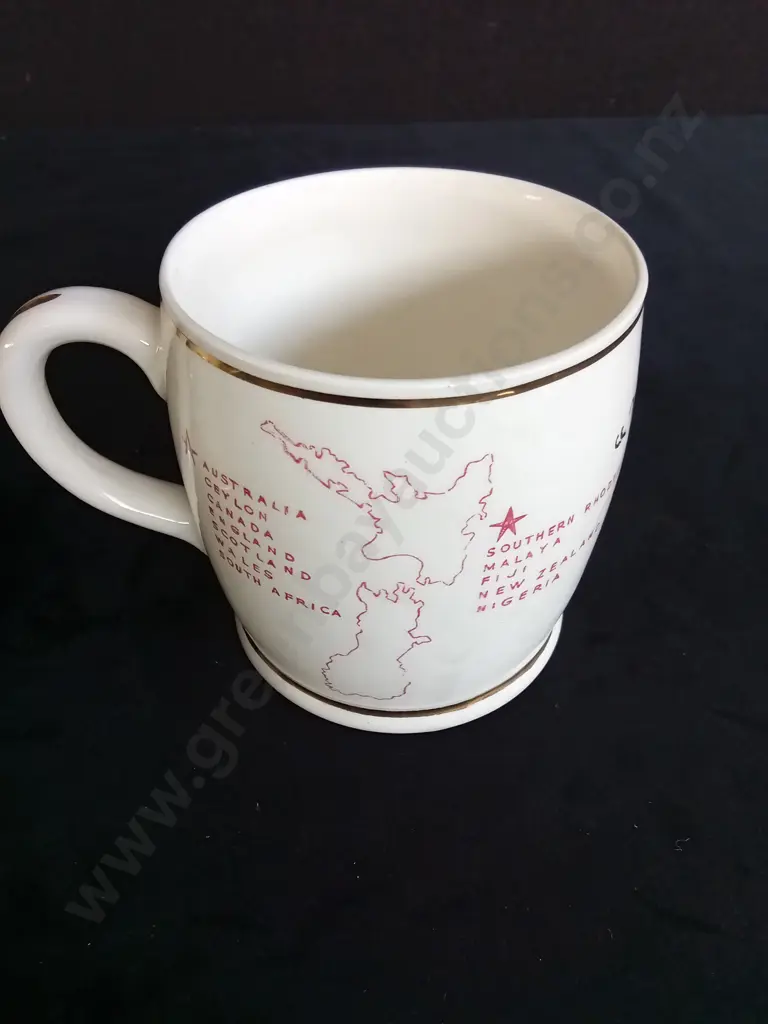 VINTAGE CROWN LYNN HUMPTY DUMPTY TEACUP AND SAUCER AND EMPIRE GAMES MUG Image 1++