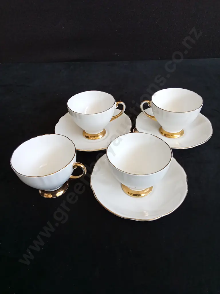 3 ROYAL STANDARD BONE CHINA TEACUPS AND SAUCERS WITH 1 EXTRA CUP Image 1++