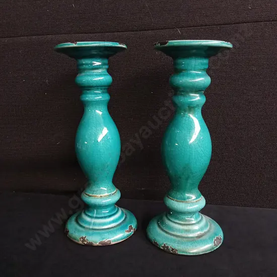 PAIR OF CANDLESTICK HOLDERS, H 26 CM