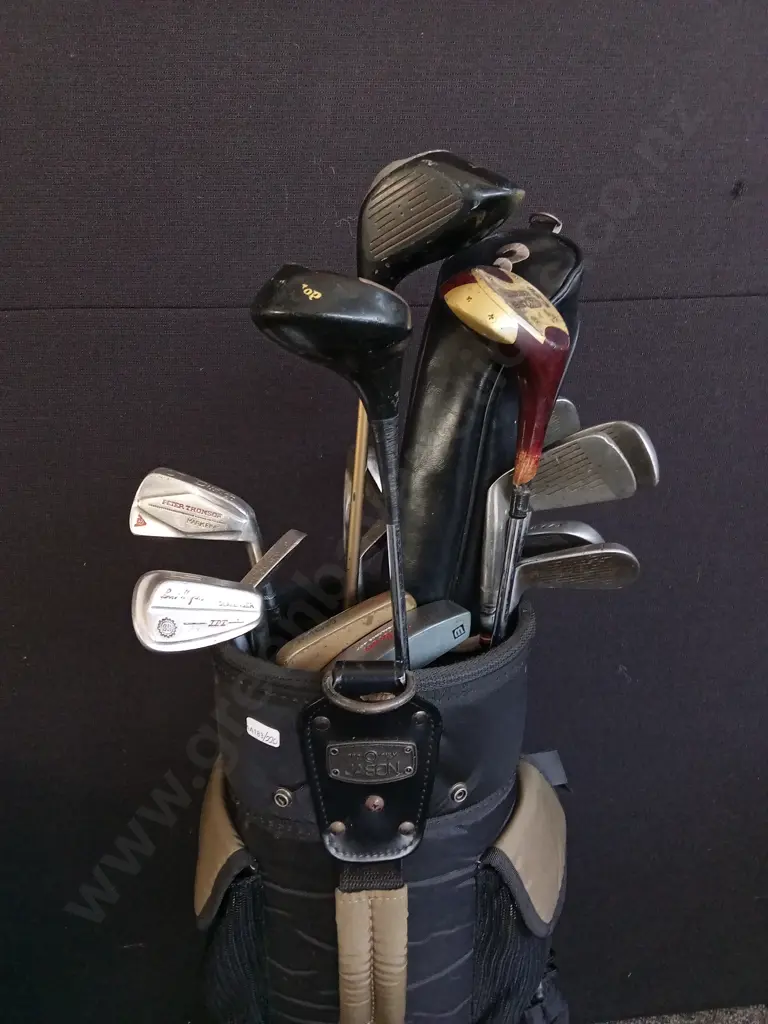 GOLF CART BAG INCLUDING GOLF CLUBS Image 1++