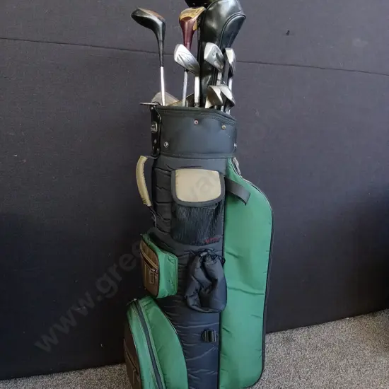 GOLF CART BAG INCLUDING GOLF CLUBS
