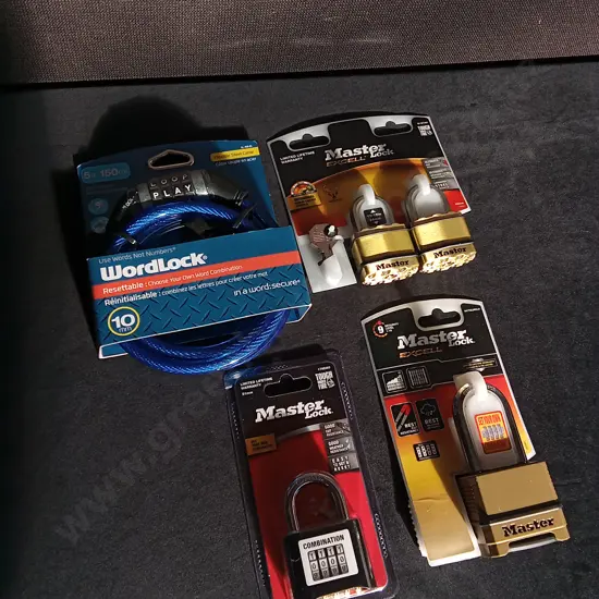 4 PIECES BRAND NEW BIKE CABLE LOCK AND PADLOCKS