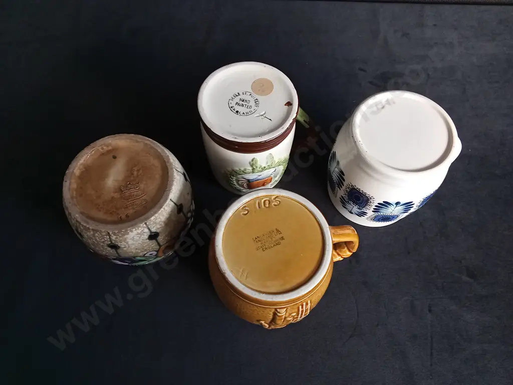 4 PIECES VINTAGE MUGS AND VASE, TALLEST H 10 CM Image 1++