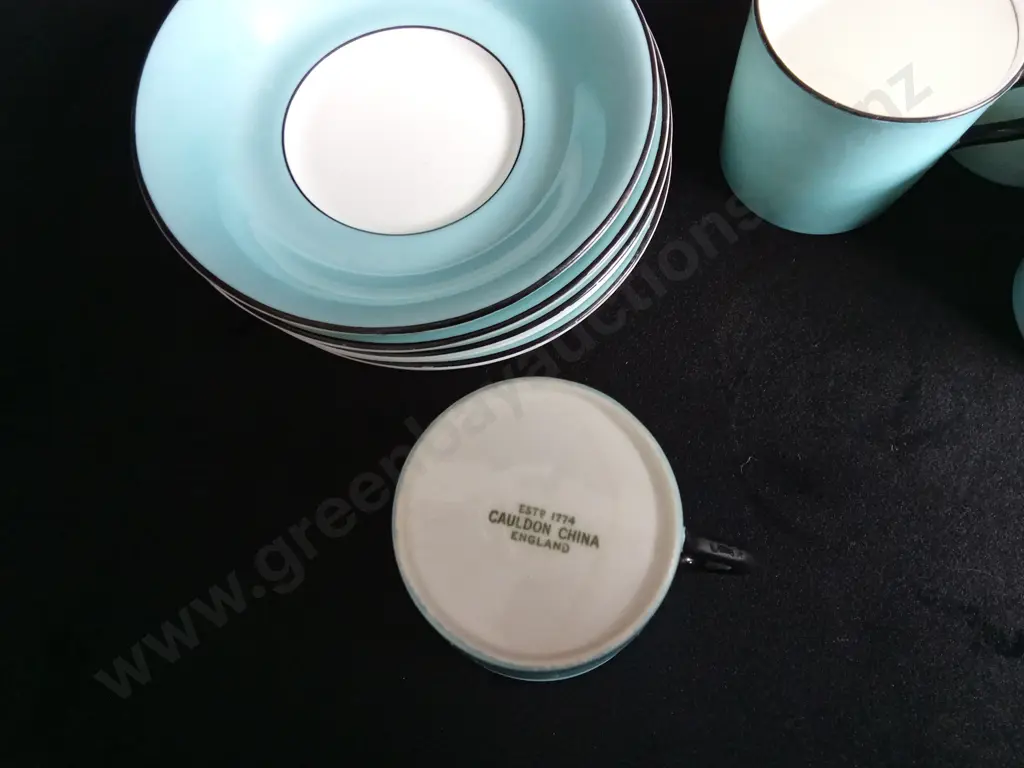 VINTAGE CAULDON CHINA TEACUP SET 12 PIECES, H 5 CM Image 1++