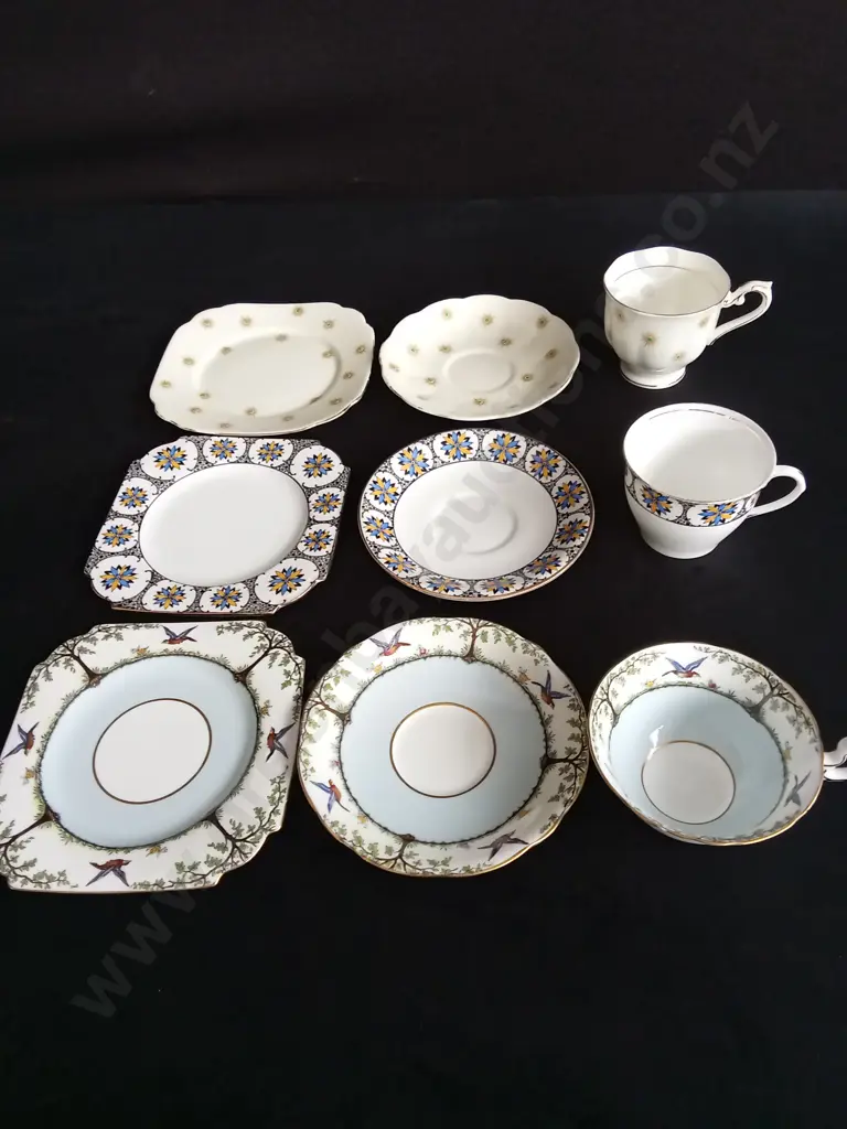 2 VINTAGE AYNSLEY AND 1 ROYAL ALBERT TEA TRIOS Image 1++