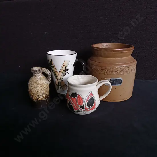 4 PIECES NZ MADE POTTERY
