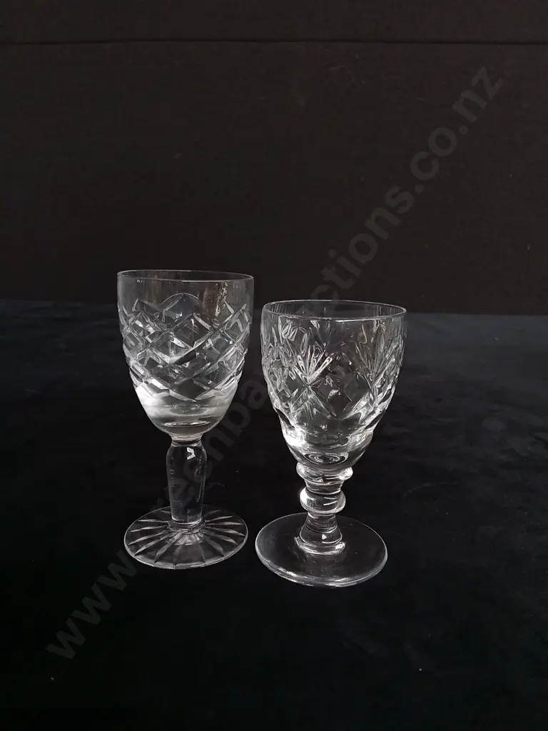 10 CRYSTAL SHERRY LIQUEUR GLASSES TALLEST H8CM Image 1++
