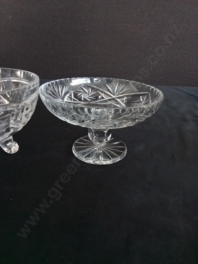 2 CRYSTAL GLASS BOWLS H8.5CM Image 1++