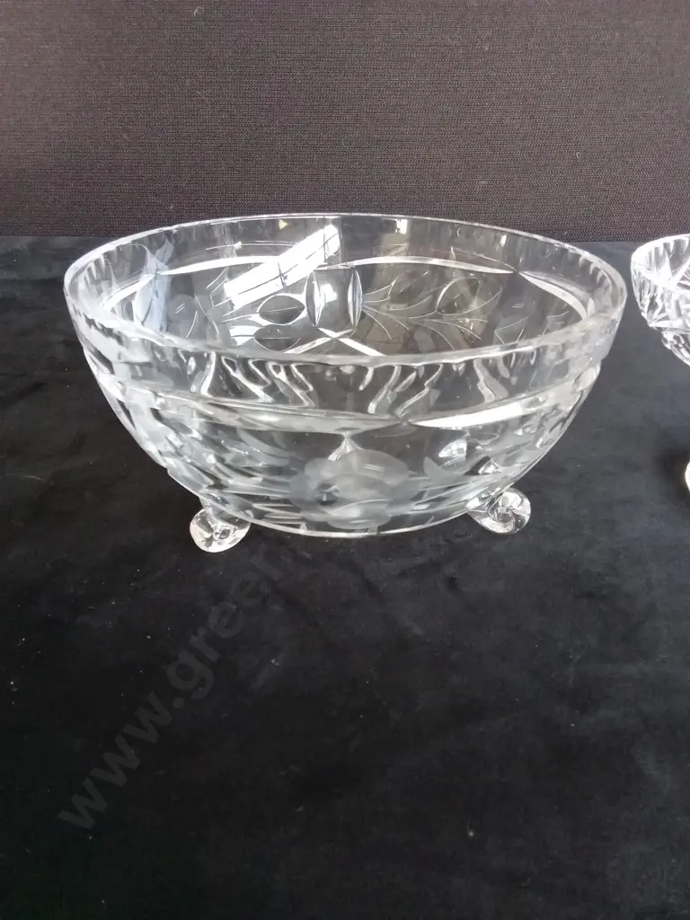 2 CRYSTAL GLASS BOWLS H8.5CM Image 1++