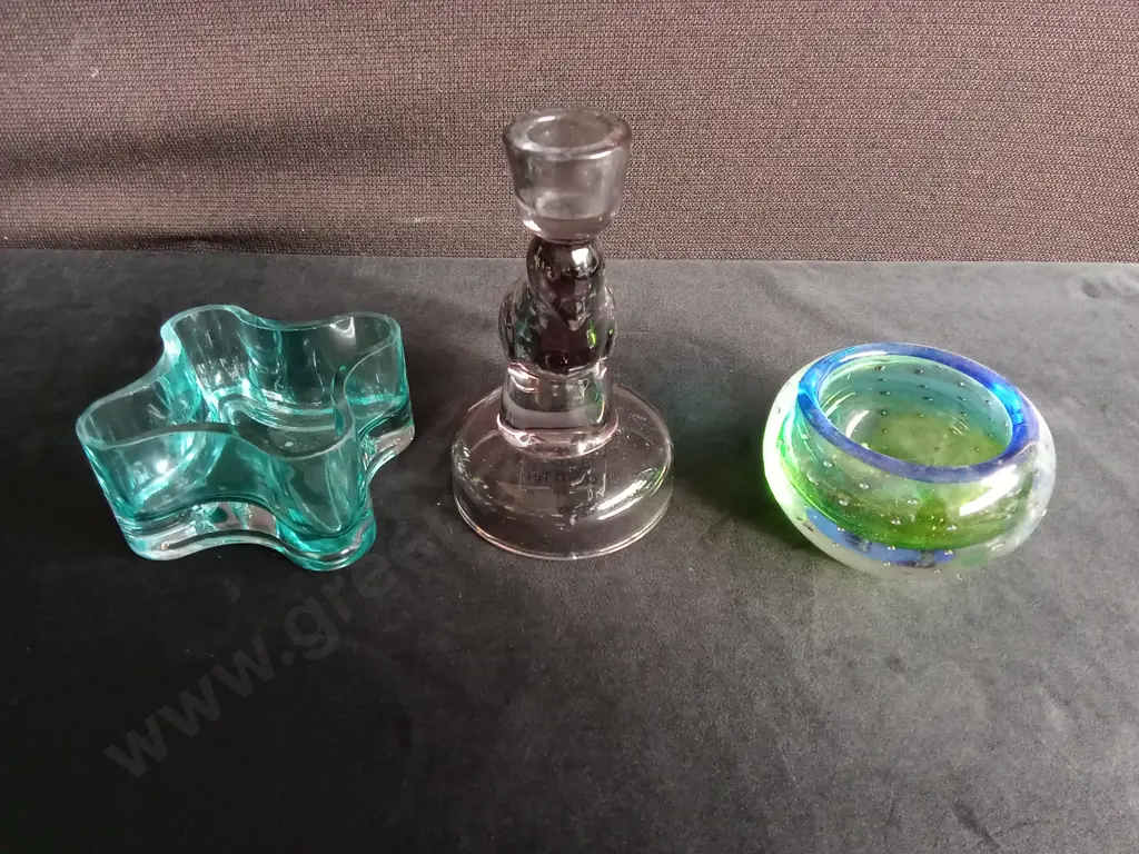 SET OF NEW ZEALAND GLASS DECOR INCLUDING ONE NEL LUSSO PIECE, HIGHEST 16 CM Image 1++