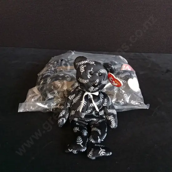 BRAND NEW BAG OF 6 TY BEANIE BABIES "SILVER"