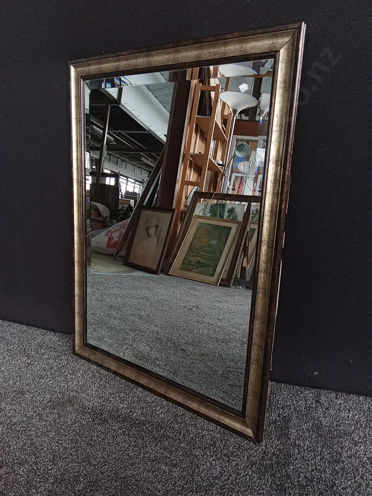 METALLIC FRAME MIRROR, H 79 CM X W 59 CM Image 1++