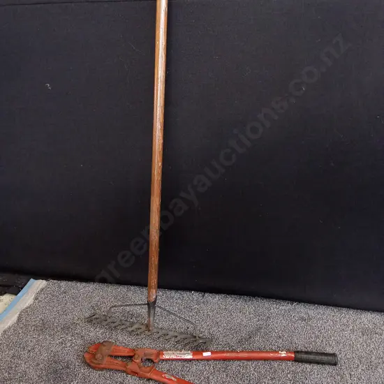 BOLT CUTTERS AND RAKE
