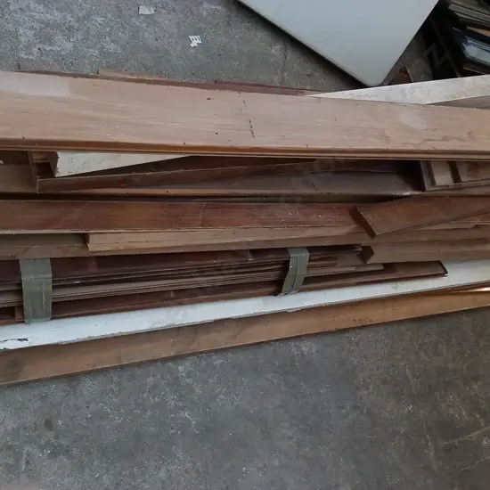 STACK OF RIMU WOOD, VARIOUS PROFILES THICKNESSES ETC LONGEST W 3.64 M