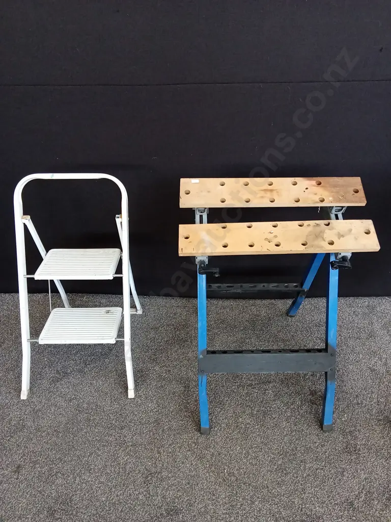 WORKMATE STYLE BENCH PLUS STEP LADDER Image 1++