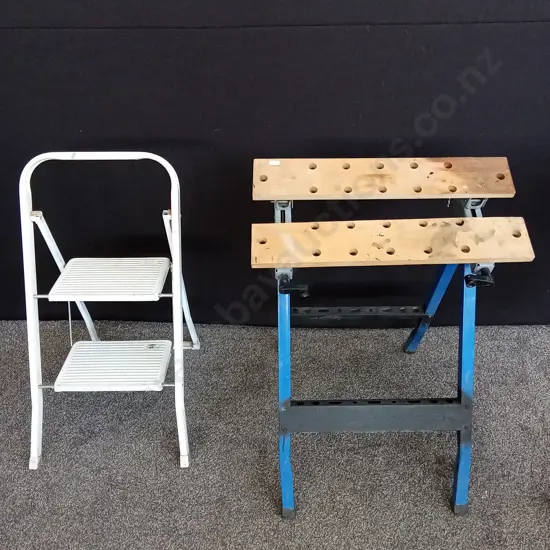 WORKMATE STYLE BENCH PLUS STEP LADDER