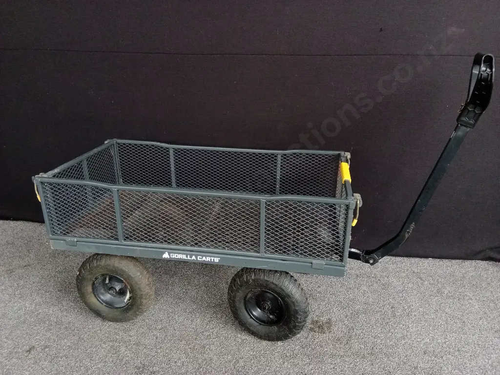 GORILLA CARTS STEEL MESH GARDEN CART, H 63 CM X W 1.14 M X D 59 CM Image 1++