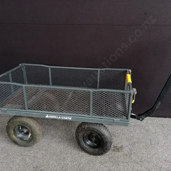 GORILLA CARTS STEEL MESH GARDEN CART, H 63 CM X W 1.14 M X D 59 CM