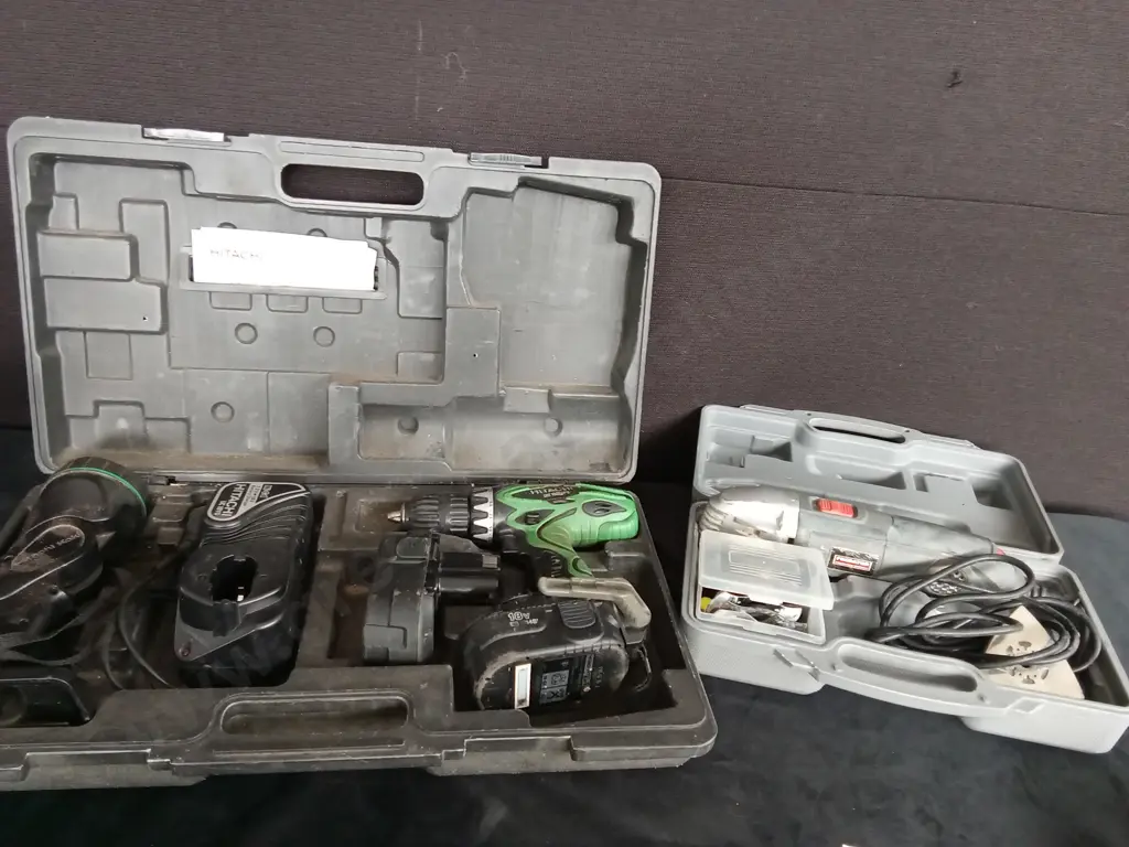 HITACHI BATTERY DRILL AND PREDATOR MULTI TOOL Image 1++