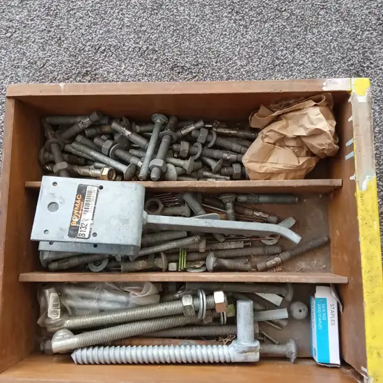 BOX OF VARIOUS FASTENERS