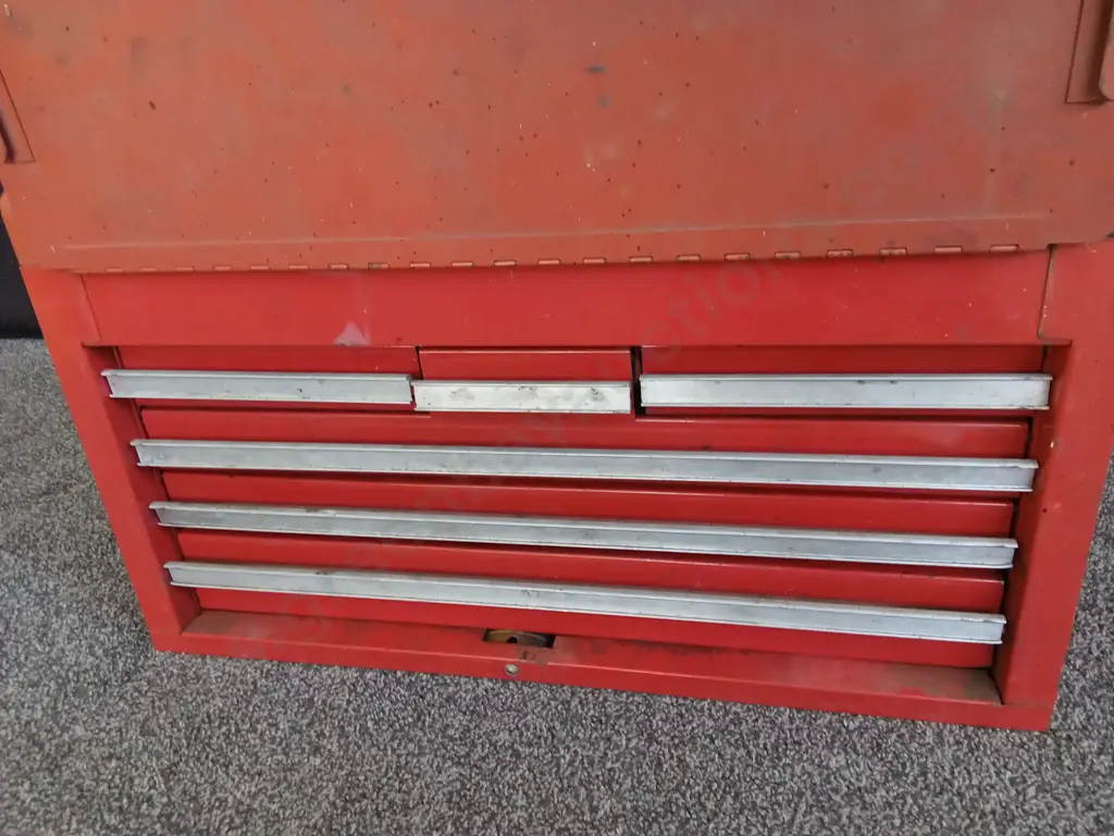 VINTAGE SNAP ON MECHANICS TOP TOOL BOX, H 38 CM X W 66 CM X D 32 CM Image 1++