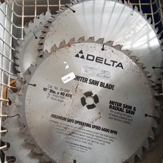 CRATE OF SAW BLADES