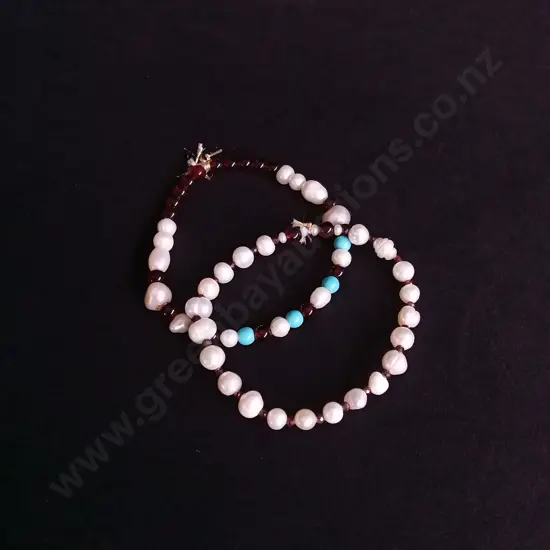 PAIR OF BEADED BRACELETS