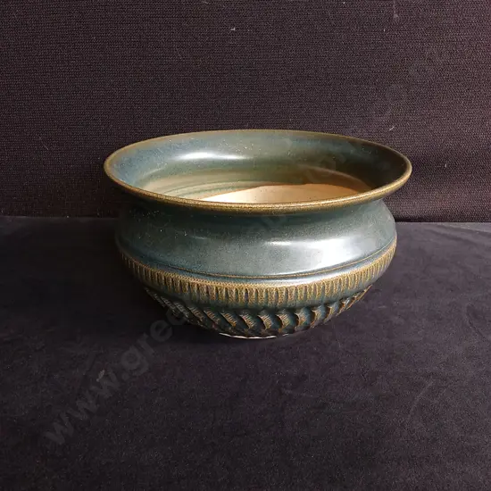 CERAMIC PLANTER, H 11.5 CM X W 21 CM