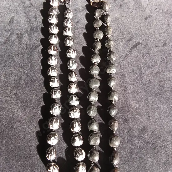 2 TRADITIONAL TONGAN HANDMADE NECKLACES EACH MADE OF SEEDS AND APPROX 95CM LONG