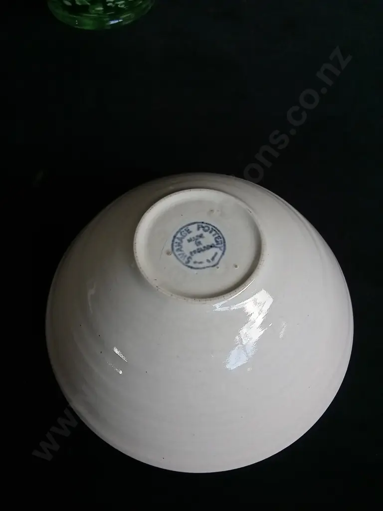 3 PIECES ART GLASS VASES AND STUDIO POTTERY BOWL, TALLEST H 21.5 CM Image 1++