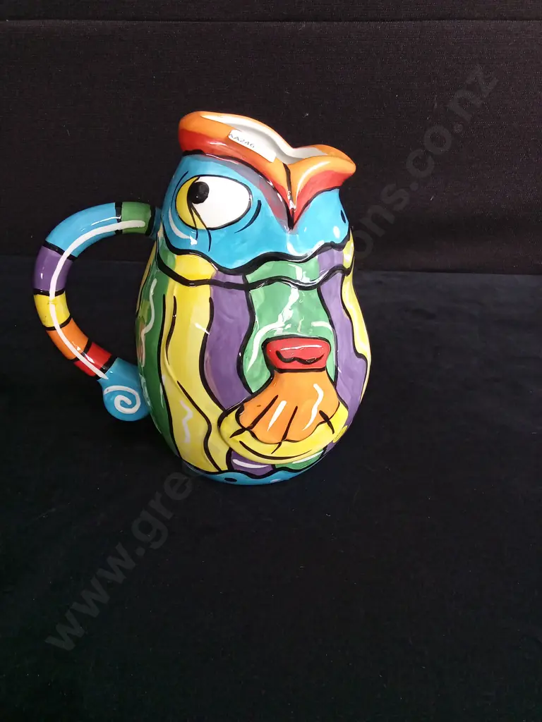 LARGE COLOURFUL PITCHER H 23CM Image 1++