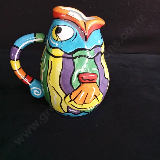 LARGE COLOURFUL PITCHER H 23CM