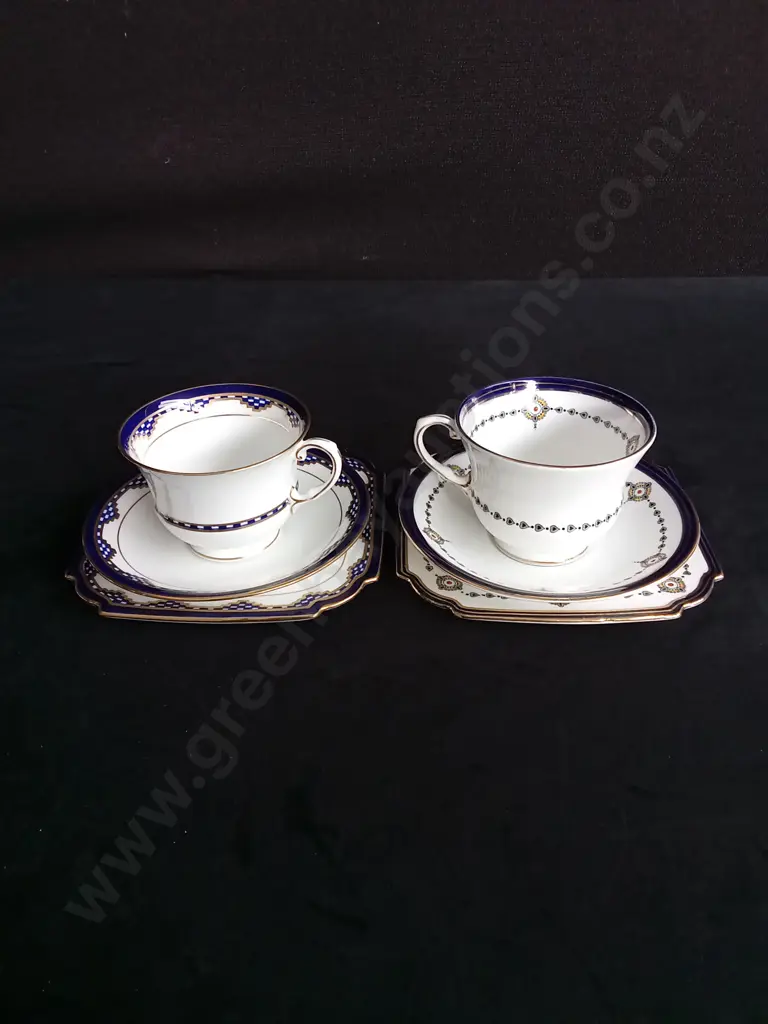 2 VINTAGE AYNSLEY TEA TRIOS Image 1++
