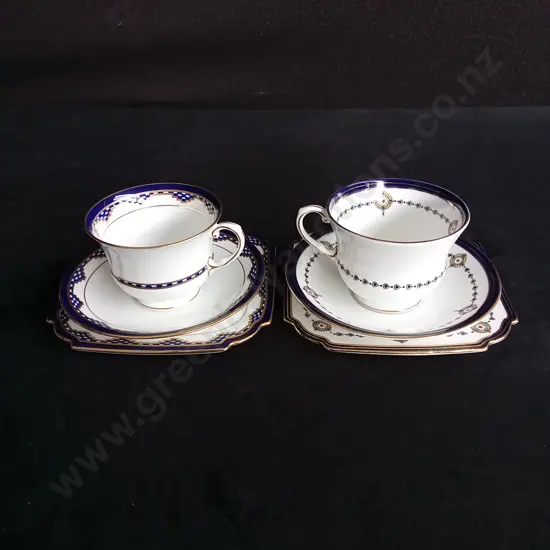 2 VINTAGE AYNSLEY TEA TRIOS