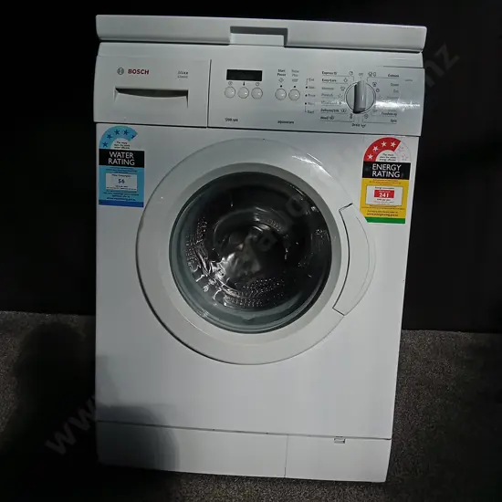 BOSCH MAXX CLASSIC WASHING MACHINE (POWERS ON) WITH DRYER MOUNT, H 89CM X W 60CM X D 55CM