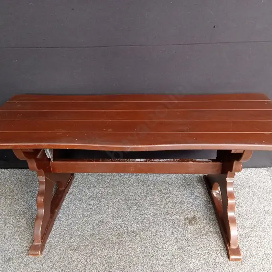 ANTIQUE STYLE BROWN WOODEN BENCH/TABLE, L 182CM X W 82CM X H 74CM