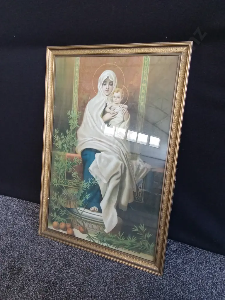 FRAMED MADONNA OF THE OLIVE BRANCH PASTEL 56X81 Image 1++