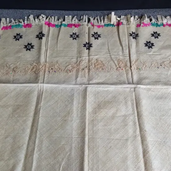 LARGE TRADITIONAL TONGAN HAND WOVEN CEREMONIAL FALA (FLOOR MAT) LIKELY MADE FROM PANDANUS LEAVES