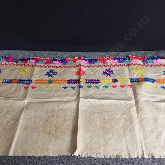 LARGE TRADITIONAL TONGAN HAND WOVEN CEREMONIAL FALA (FLOOR MAT) LIKELY MADE FROM PANDANUS LEAVES