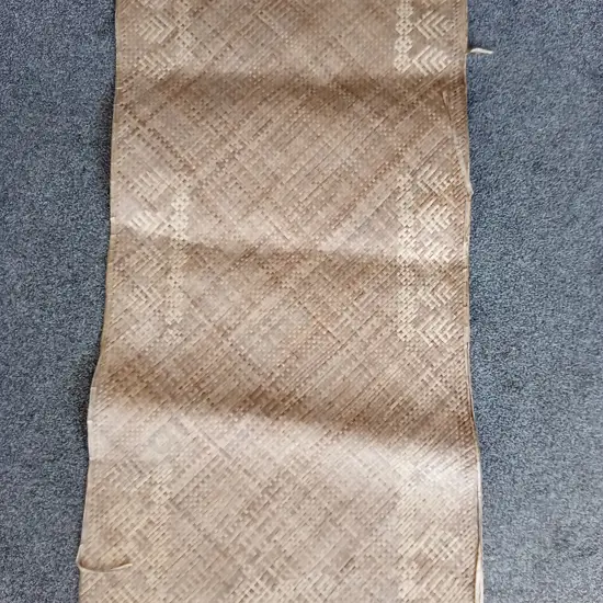 LARGE TRADITIONAL TONGAN HAND WOVEN CEREMONIAL FALA (FLOOR MAT) LIKELY MADE FROM PANDANUS LEAVES
