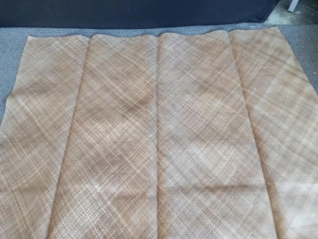 LARGE TRADITIONAL TONGAN HAND WOVEN CEREMONIAL FALA (FLOOR MAT) LIKELY MADE FROM PANDANUS LEAVES Image 1++