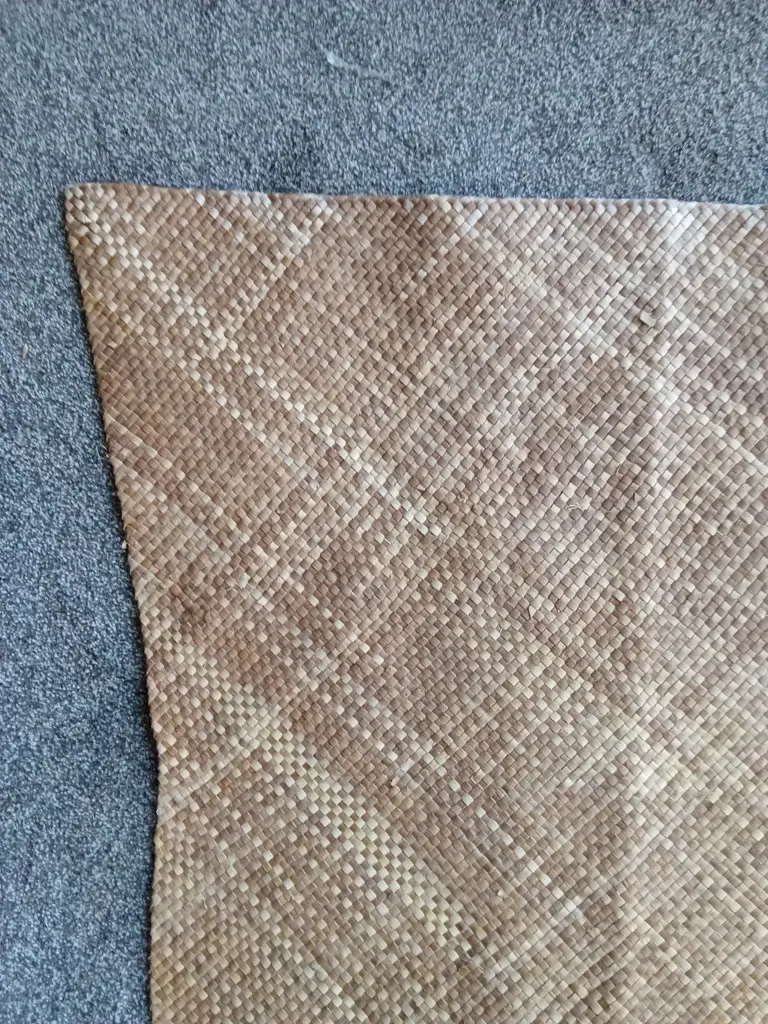 LARGE TRADITIONAL TONGAN HAND WOVEN CEREMONIAL FALA (FLOOR MAT) LIKELY MADE FROM PANDANUS LEAVES Image 1++