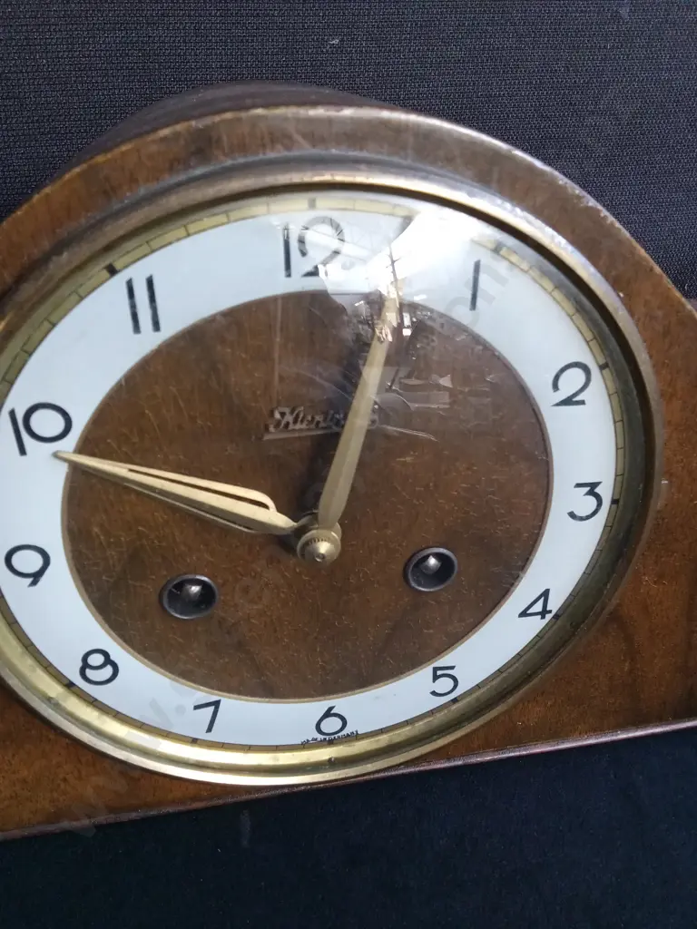 VINTAGE KIENZLE MANTEL CLOCK, GERMAN MADE, H 19 CM X W 37 CM Image 1++