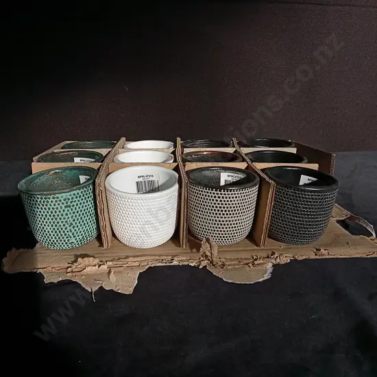 12 MINI PLANT POTS H6.5