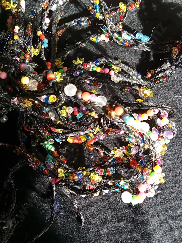TRADITIONAL TONGAN CEREMONIAL KAFA MADE WITH CORD AND BEADS Image 1++