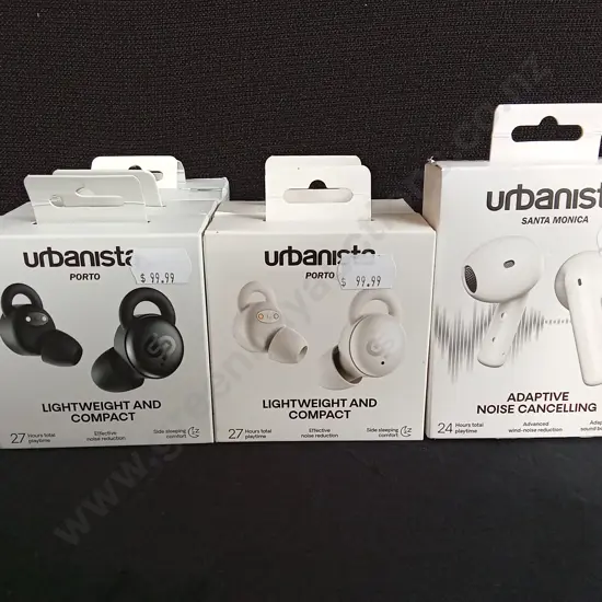 COLLECTION OF 6 URBANISTA PORTO EARPHONES, AND 1 SANTA MONICA PAIR