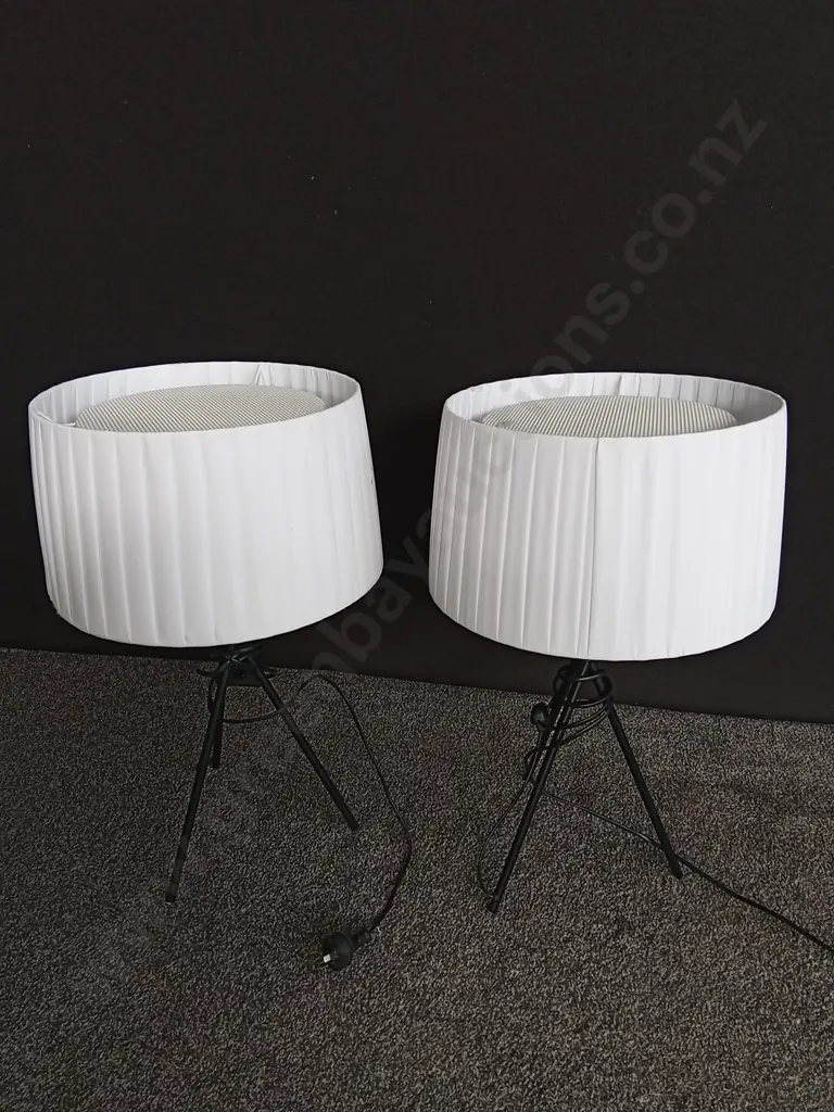 PAIR OF TABLE LAMPS, WORKING Image 1++
