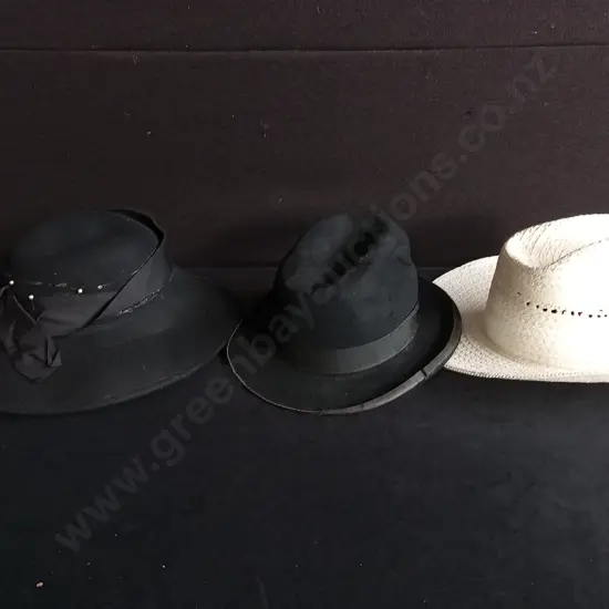 3 VINTAGE HATS