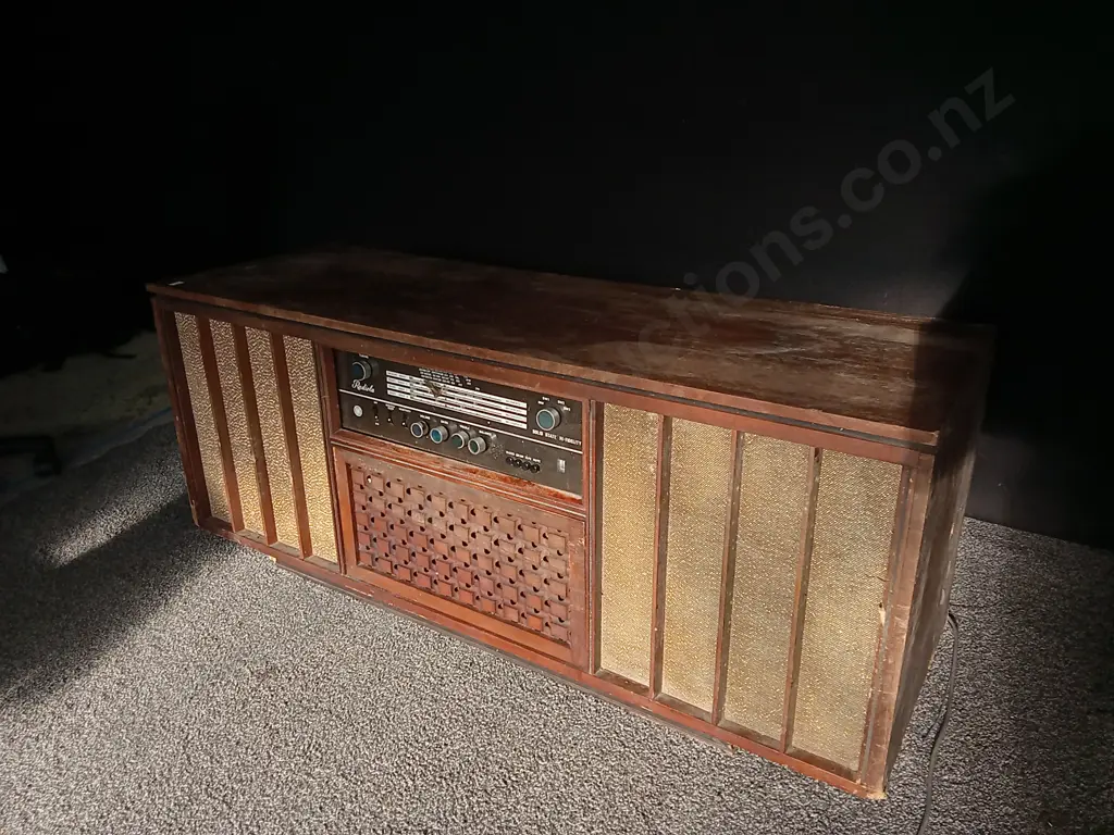VINTAGE RADIOLA RADIOGRAM, H 54 CM X W 1.3 M X D 43 CM Image 1++