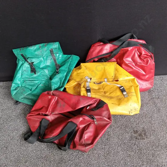 COLLECTION OF FREITAG BAGS MADE FROM RECYCLED TARPAULINS